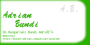 adrian bundi business card